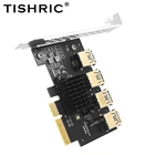 TISHRIC PCI Express множитель PCIE Райзер 009S Plus от 1 до 4 USB 3,0 концентратор 4X 16X адаптер 010 Райзер для видеокарты PCI множитель