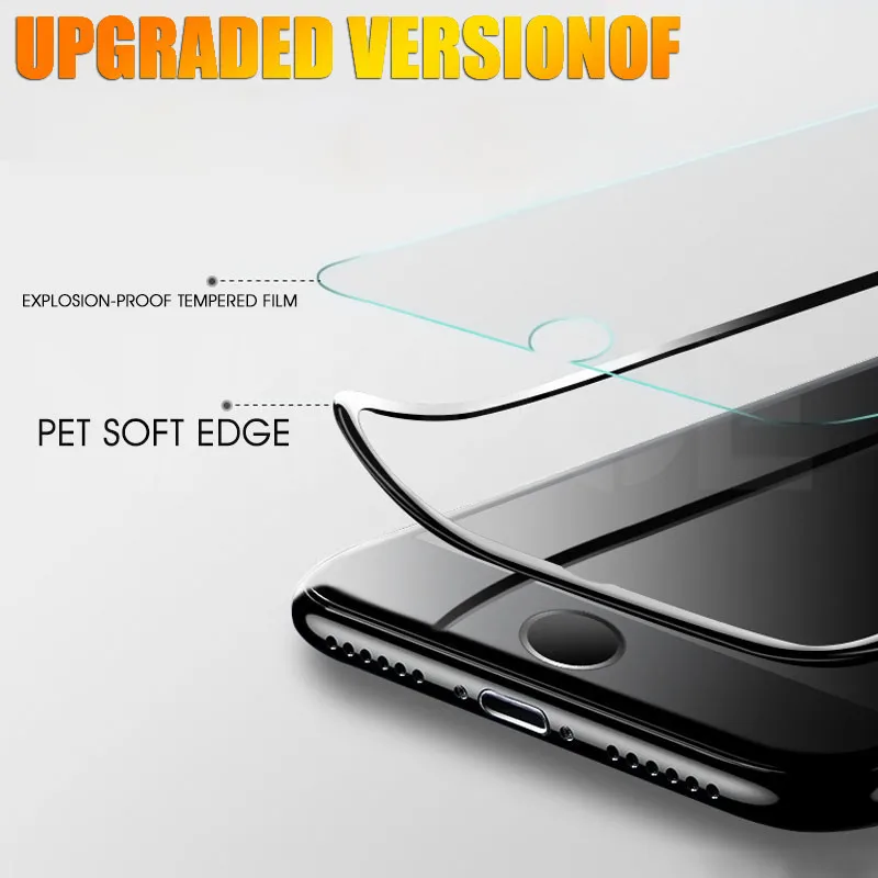 200D полное покрытие защитное стекло на iPhone X XR XS 11 Pro Max Закаленное стекло протектор экрана iPhone 8 7 6 6S Plus стеклянная пленка