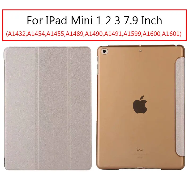 Mini 1 2 3 Gold Ультратонкий чехол для IPad Mini 1/2/3 чехол из искусственной кожи чехол-подставка эластичная кожа геометрический флип-чехол для Apple IPad Mini 2 3 Чехол - Цвет: Mini 1 2 3 Gold