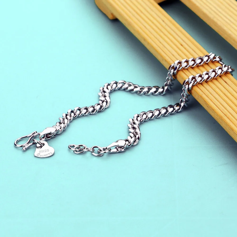 Новые полки! Мужской браслет из чистого серебра 925 пробы модные популярные