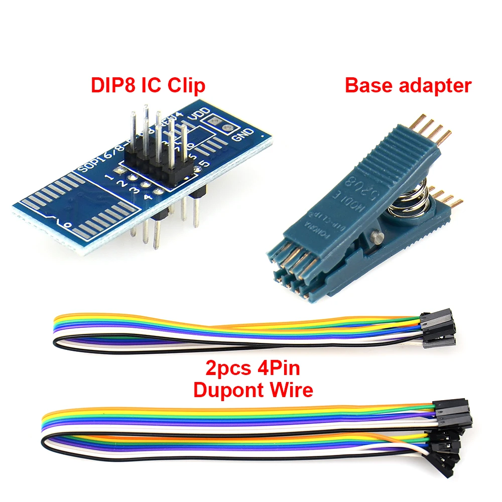 Высокое качество DIP8 Тесты зажим для универсальный программатор TL866 RT809F RT809H EZP2010 13