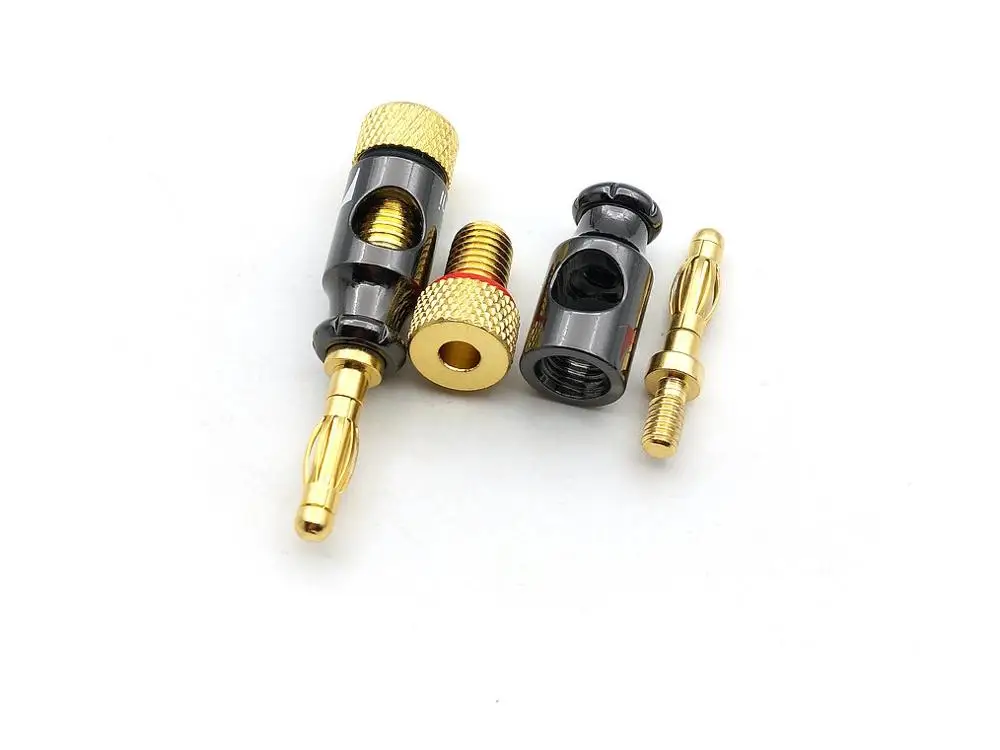2 шт. позолоченные штекеры 4 мм|Соединители| |