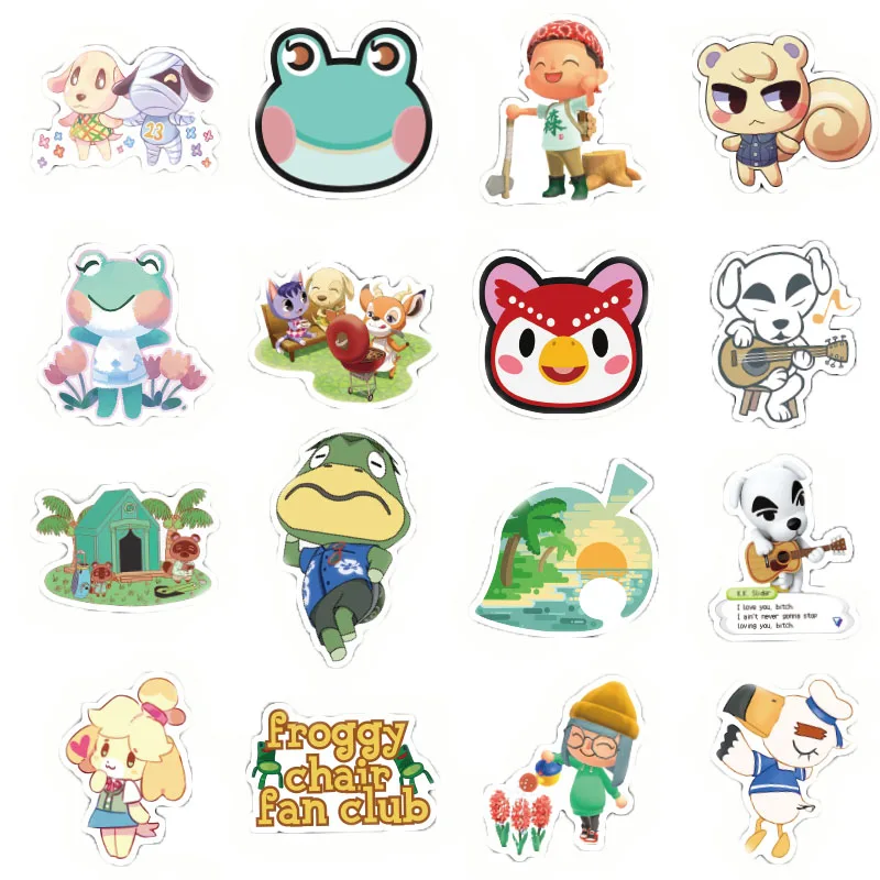 

50Pcs Game Animal Crossing Cartoon Animation Sticker ForComputer Motorcycle Skateboard Guitar Toy Game Machine Children Gift