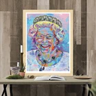 Плакат с изображением королевы Елизаветы II, известное лицо, коллекционное издание, цветная британская икона, монархия