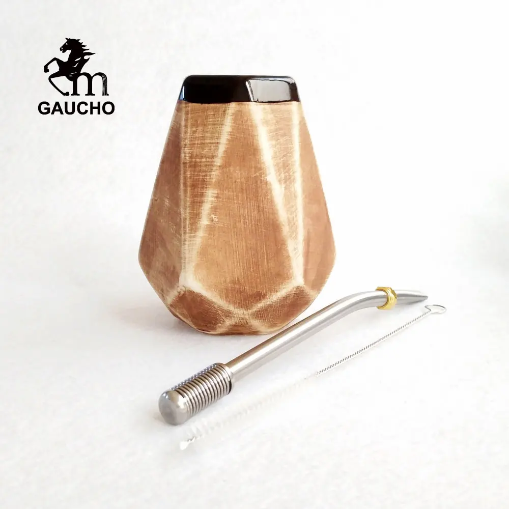 1 компл./лот ковбойские Yerba Коврики Gourd колено 250 мл Керамика кальян утварь Наборы с