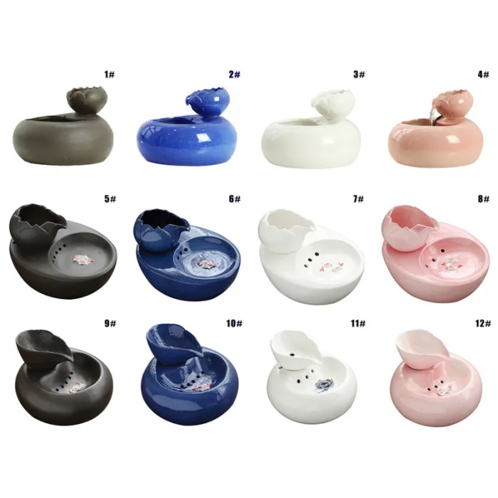 Cat Ceramic Water Fountain Automatic Pet Drinking Fountain Quiet Electric Automatic Circulation System Water Dispenser P7Ding