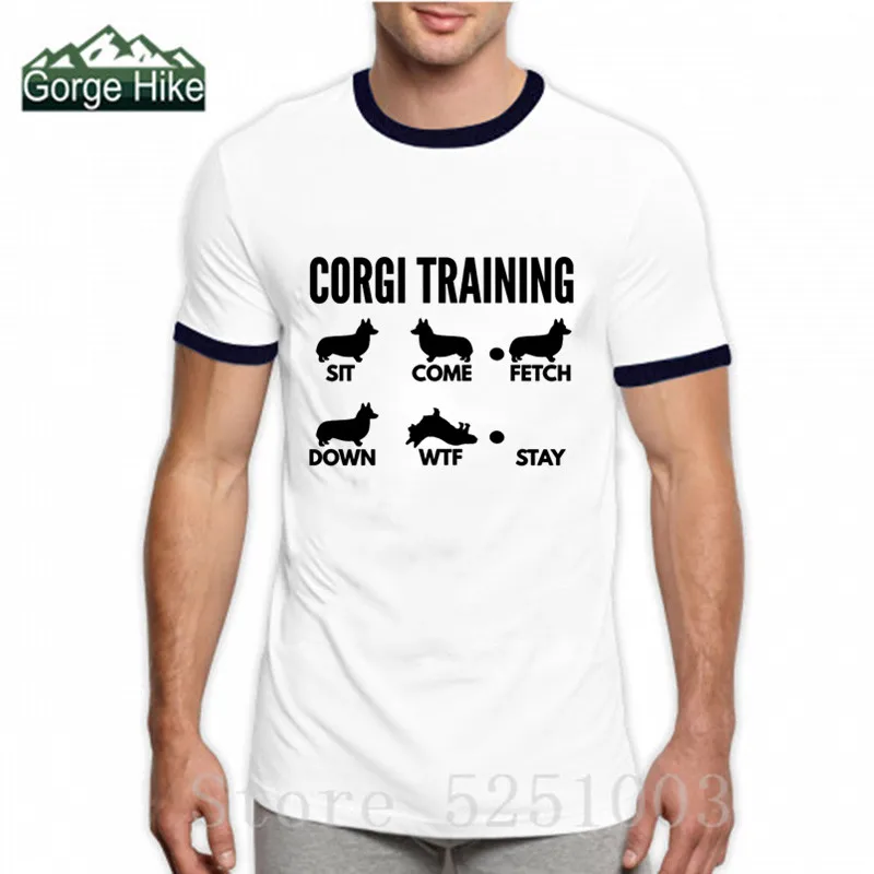 Мужская футболка с коротким рукавом принтом собаки|Мужские футболки| |