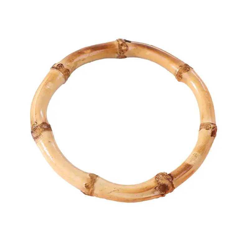 Круглая бамбуковая сумка 1 шт. ручка для сумочка ручной работы аксессуары