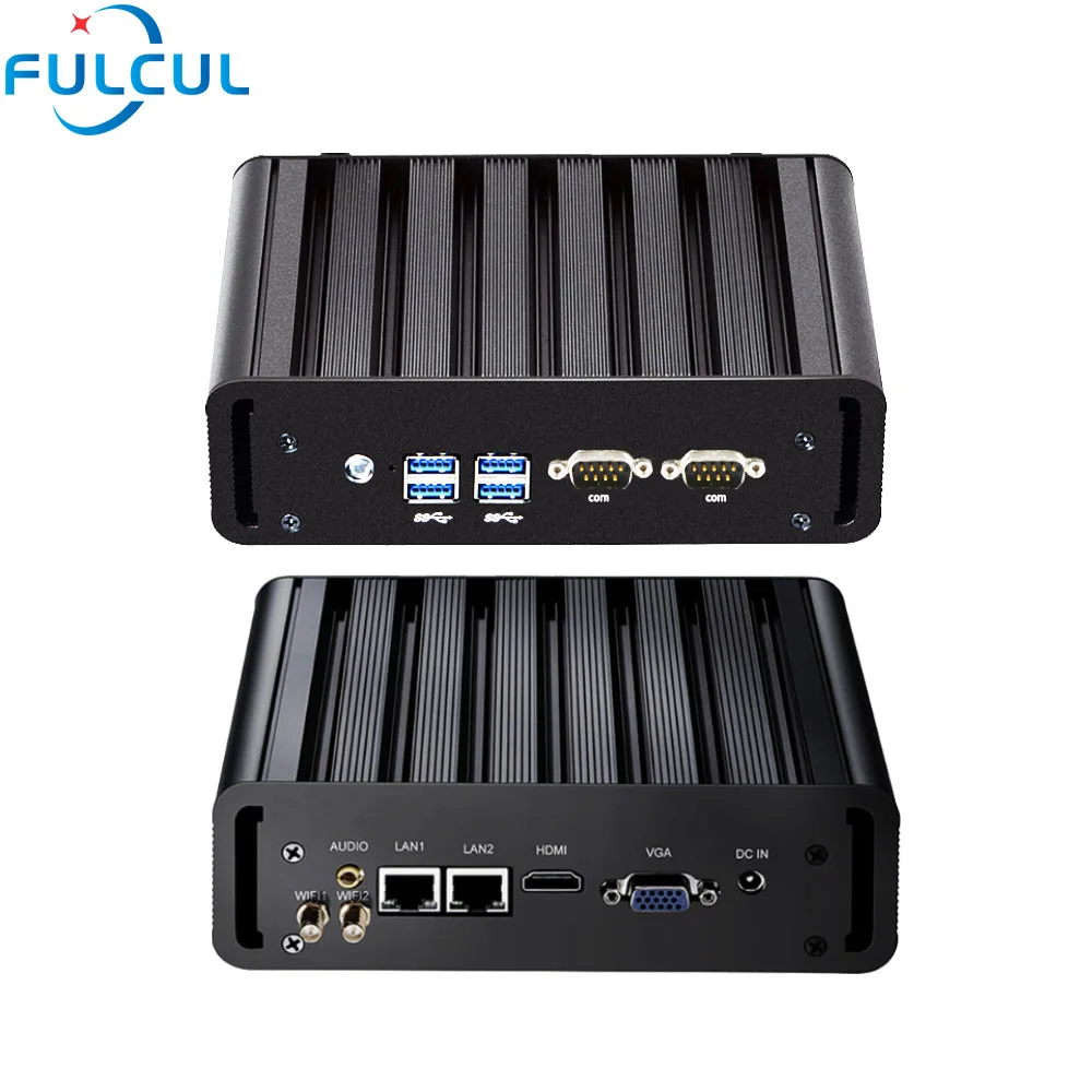 Безвентиляторный промышленный мини-ПК компьютер Intel Core i7 5500U Windows Linux barebone