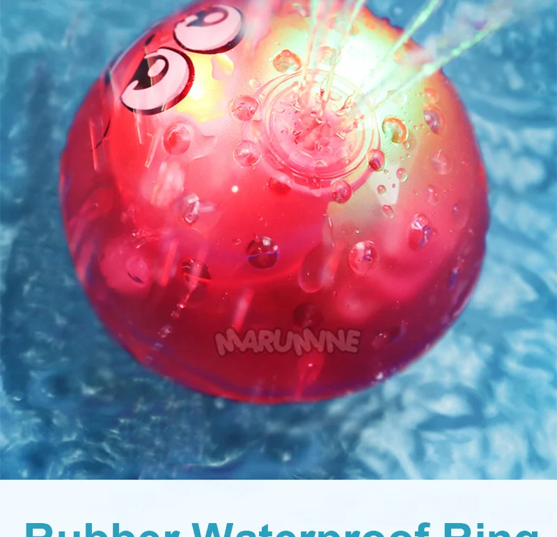 Marumine, Детские Игрушки для ванны, Электрический индукционный шар с распылителем воды, светильник, вращающиеся игрушки, игрушки для купания для малышей