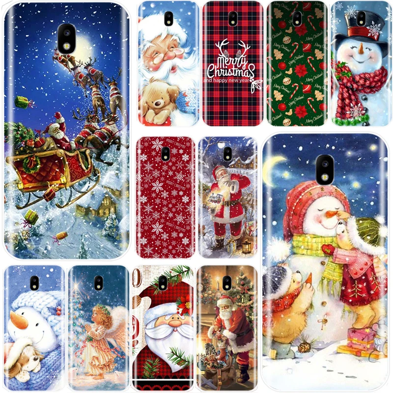 Чехол с новогодним и рождественским дизайном мягкий силиконовый чехол для