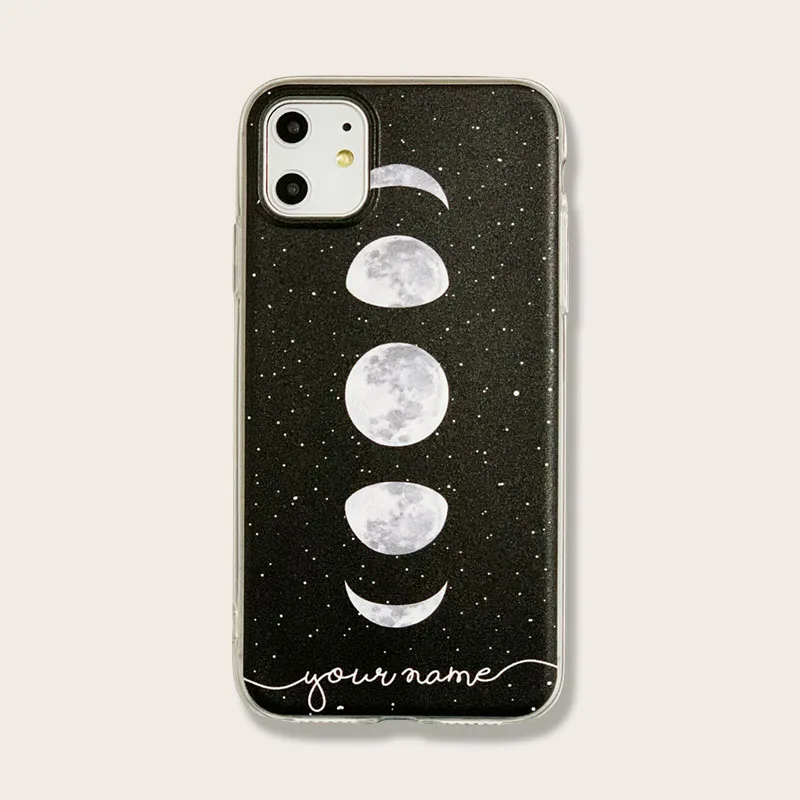 

Black moon starry sky iphone Case Suitable For 7/7p/xr/x/xs/11/11 pro max case Shell TPU Protective Cover Soft Shell phone case