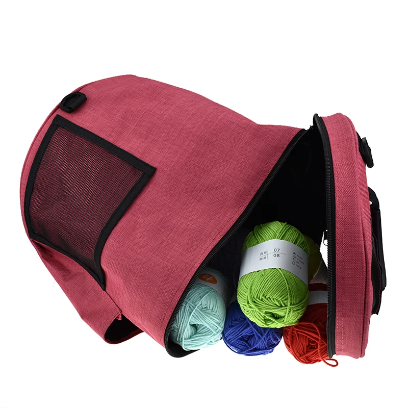 Современный Orgnizer розовый красный Ткань Оксфорд пряжа хранения Цилиндрическая