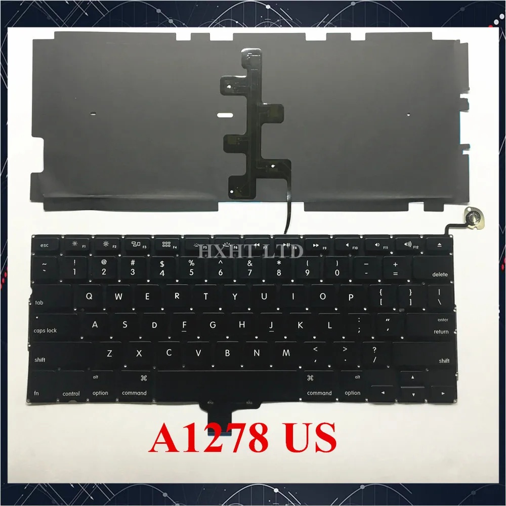 Клавиатура A1278 с подсветкой для Macbook Pro 13 дюймов английская раскладка США 2009 2010 2011