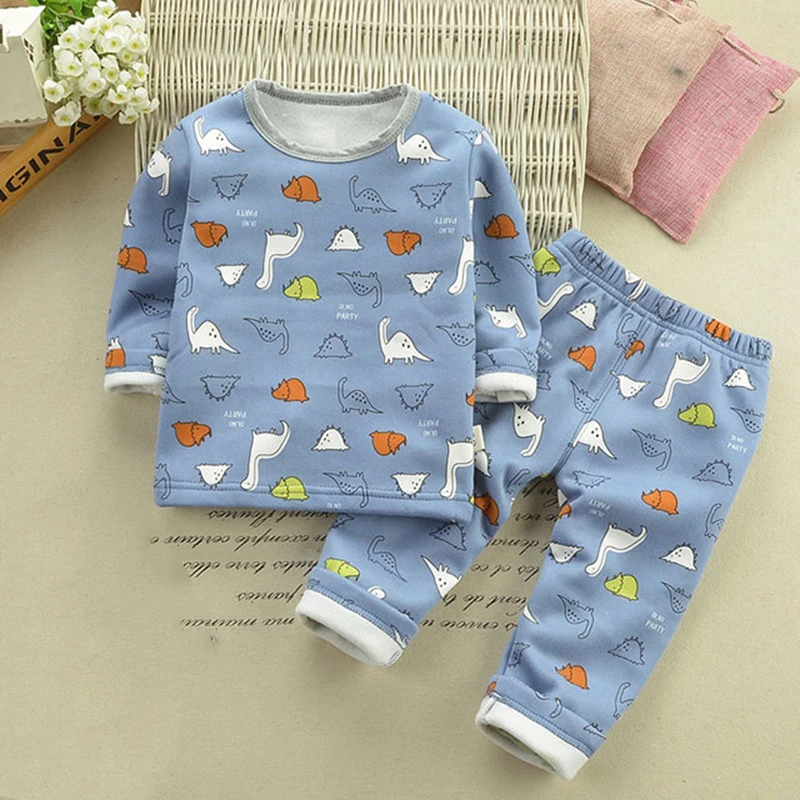 Термобелье для девочек и мальчиков осенне-зимние плюшевые комплекты