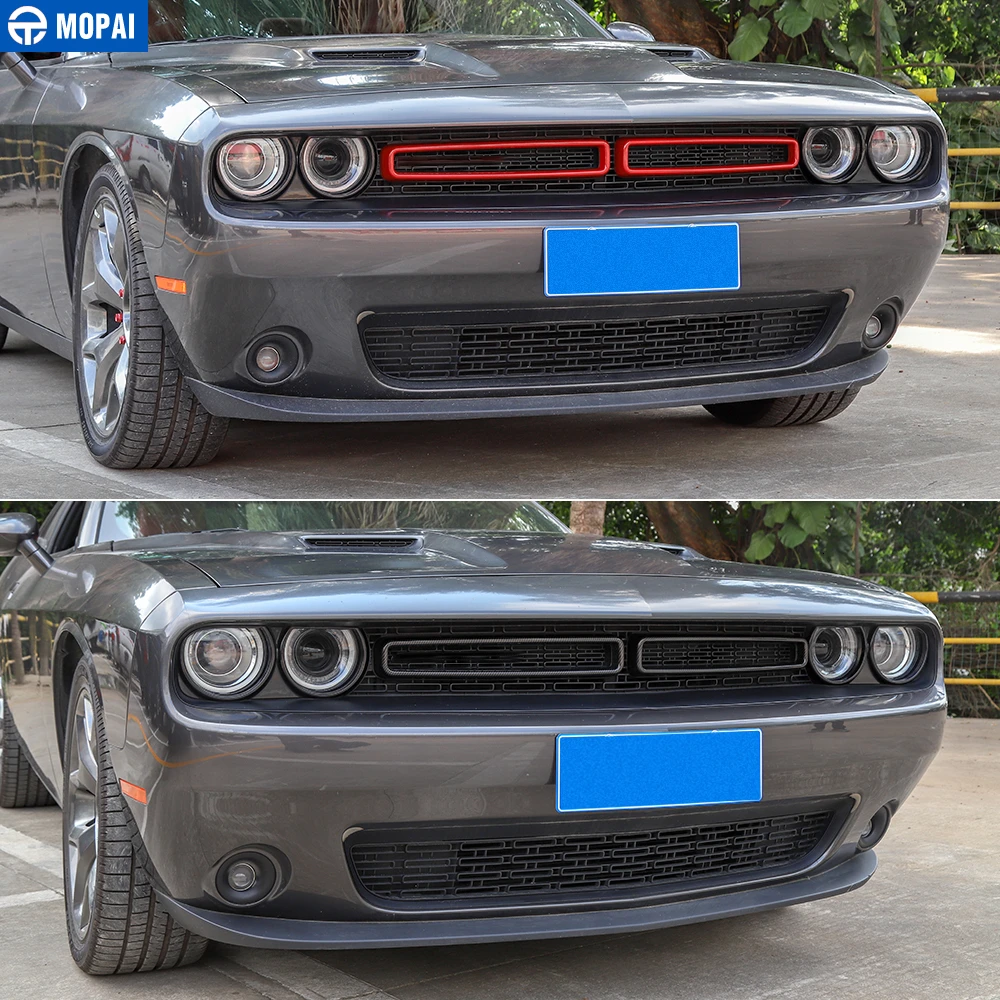 Автомобильные наклейки MOPAI для Dodge Challenger+ Автомобильная решетка для кондиционера, декоративная крышка для Dodge Challenger