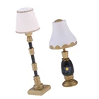 1:12 Кукольный домик, миниатюрное украшение, настольная и напольная лампа, светильник, модель с белым покрытием, светильник
