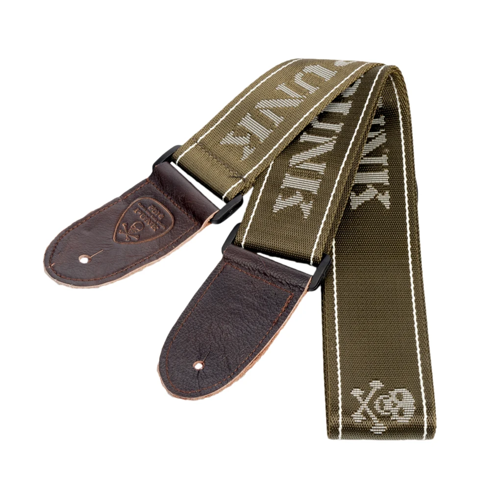 Зеленый Череп узор 2 шт гитарный ремешок нейлоновые гитарные аксессуары