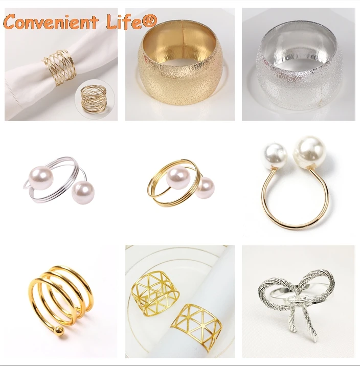 

Hot Sale Napkin Rings Collection Wide Round Gold Napkin Rings Metal Cross Hollow Gold Napkin Holder for Table Decoration