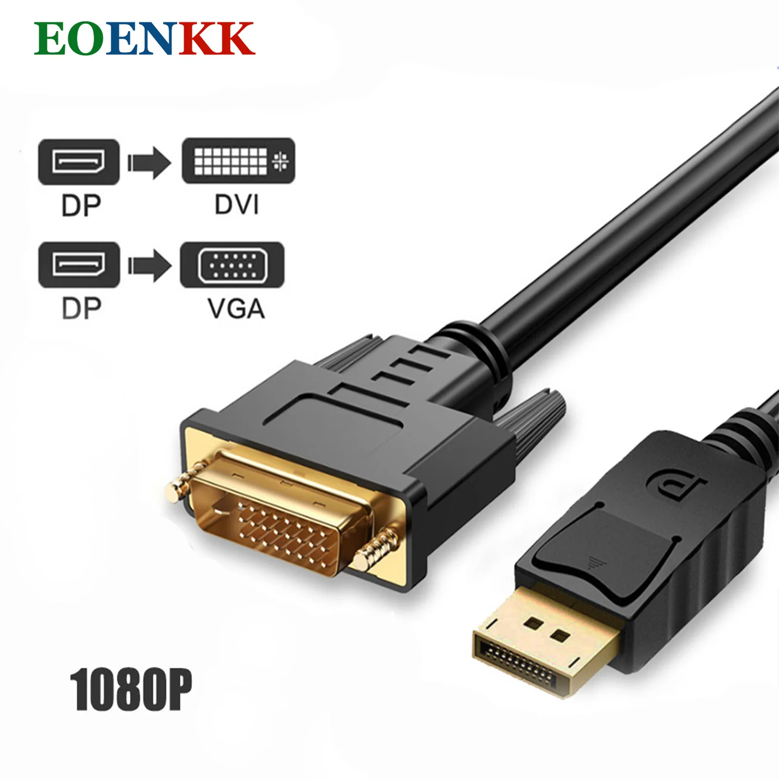 

Кабель-переходник с порта дисплея на DVI, DP, DVI, VGA, 1080P