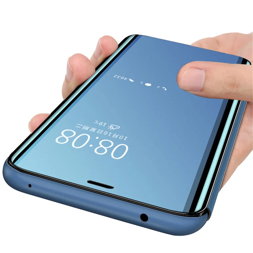 Зеркальный флип чехол из искусственной кожи для Huawei honor 8a 8c 8x8s 9i 10 Lite 20s global View 20 P