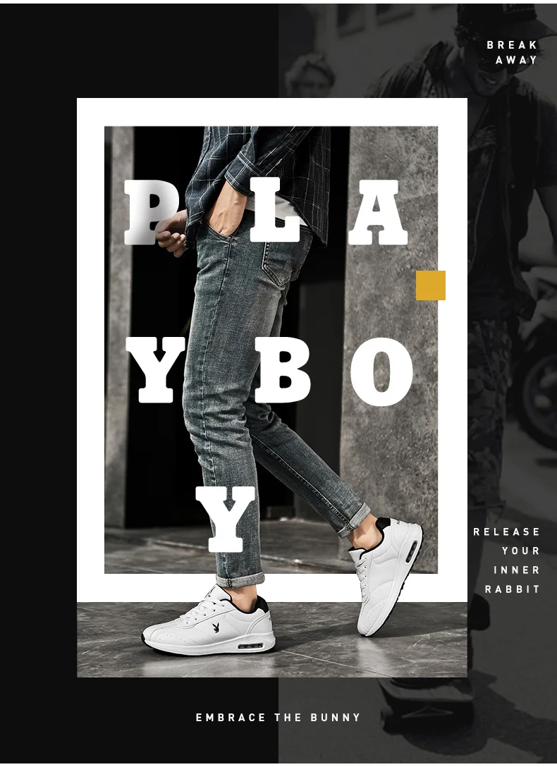 PLAYBOY/Новинка; Высококачественная брендовая мужская повседневная обувь; горячая распродажа; сезон весна-осень; повседневная мужская обувь из дышащего материала; модная повседневная мужская обувь