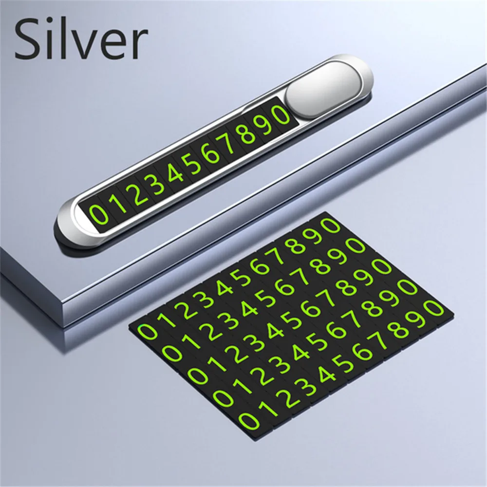 

Универсальная автомобильная светящаяся карточка для временной парковки, карточка с ночным номером телефона, универсальная Скрытая Автомо...