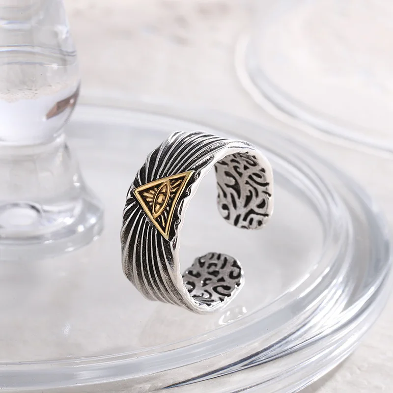 Кольцо yizai с глазом Бога египетская пирамида женское Винтажное кольцо подсветкой