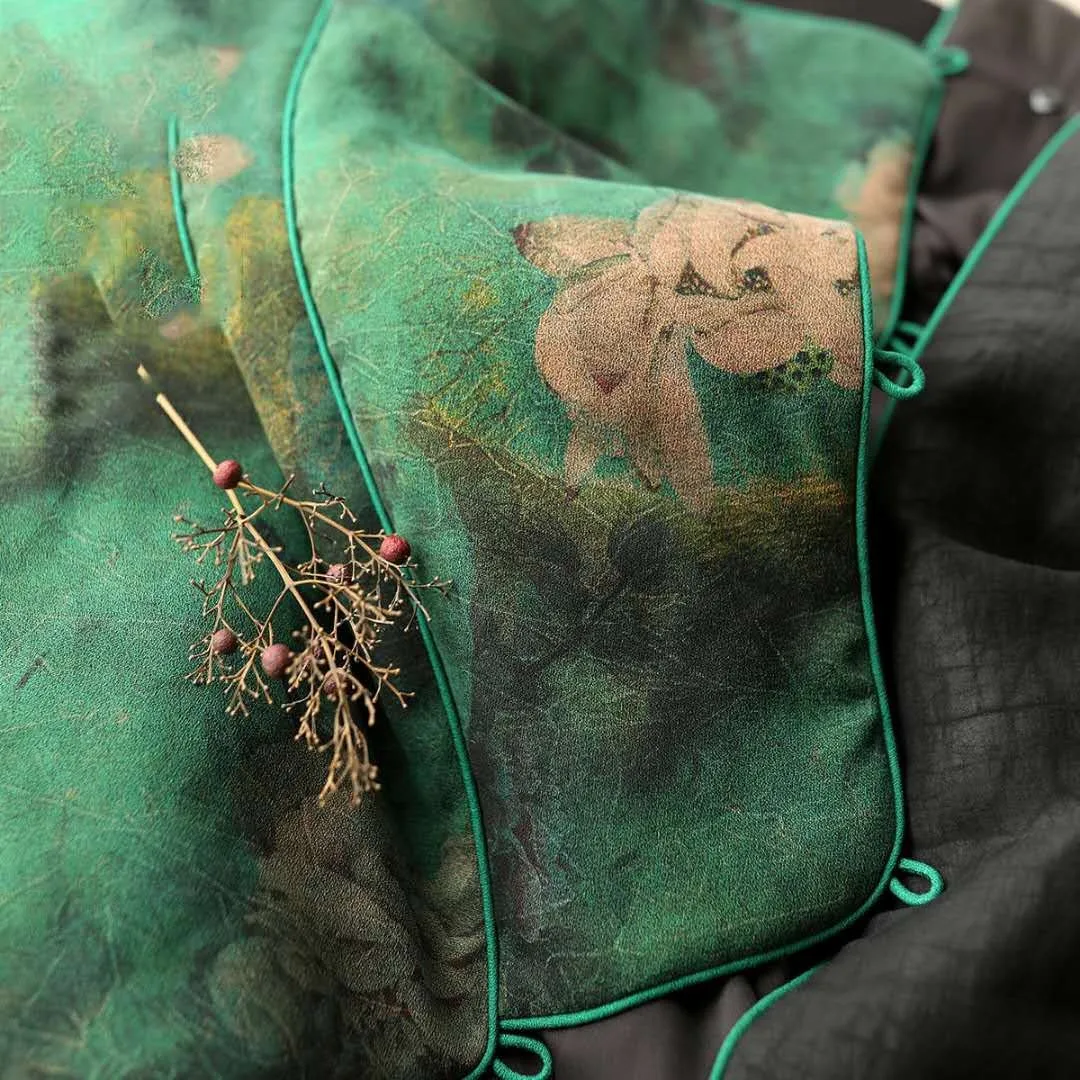 Осенне-зимний женский жилет китайского стиля без рукавов Hanfu Top для одежды на Китайский Новый год, винтажное хлопковое пальто Cheongsam размером плюс 3XL.