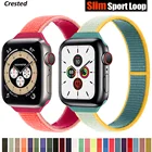 Тонкий нейлоновый ремешок для Apple watch se band 44 мм 40 мм 42 мм 38 мм 42 мм, спортивный браслет-петля для смарт-часов Apple watch Series 3 4 5 6