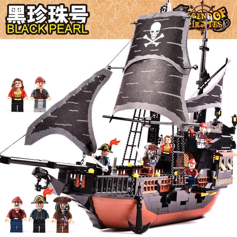 

Toys For Children Pirate Ship Series Boat Model Kit Assembled Building Blocks Brick Boys Diy Educational kids Christmas Gift X41