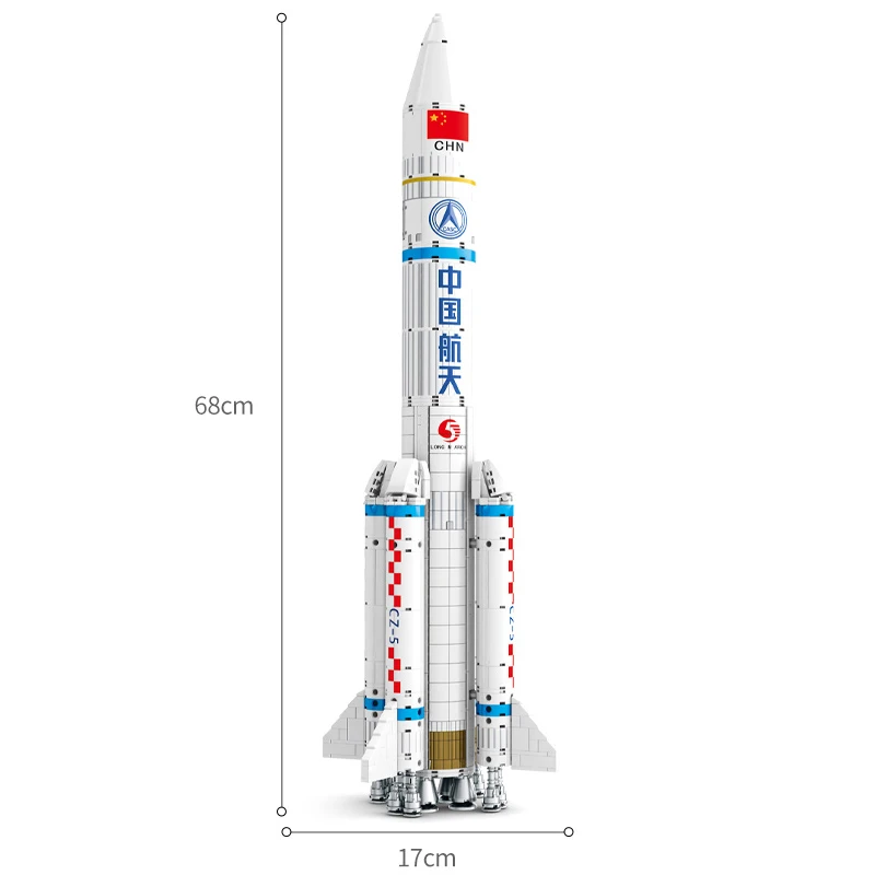 

Yeshin 203307 Creative Toys The Long March 5 Rocket Launch Vehicle Model Building Blocks Bricks Funny Kids Christmas Toys Gifts