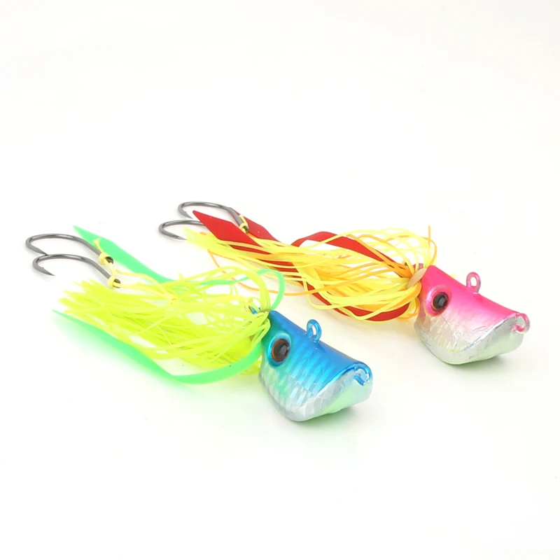 

Jig Head fishing Jigging lure Octopus Metal Lead Bait trolling Sea Fishing Tackle Hard Bait With Soft Skirt Squid Deep Sea Bass