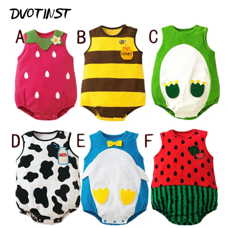 Для малышей Детская одежда с цветочным принтом летнее платье без рукавов фрукты