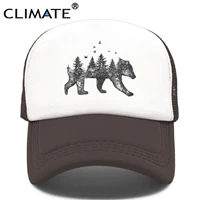 climate forest bear trucker cap hunt hunting cap hat hip hop men women hat baseball cap cool summer mesh caps