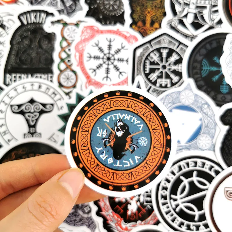 

10/30/50pcs/set Cartoon Viking Age Totem Vkingar Waterproof Sticker For Scrapbook Luggage Skateboard Mobile Phone Motorcycle