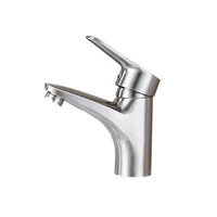 high quality 304 stainless steel basin faucet hot and cold bathroom faucet