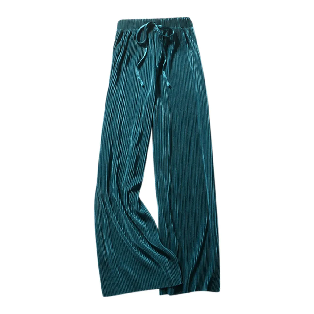 Женские шифоновые брюки с широкими штанинами черные повседневные свободные