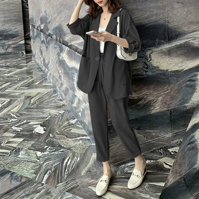 Женский офисный комплект из двух предметов элегантный облегающий костюм