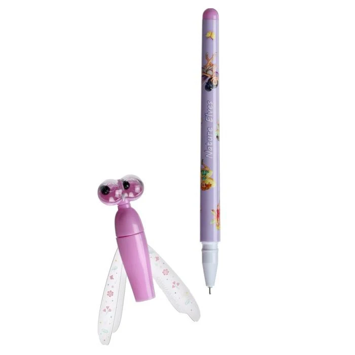 Ручка гелевая прикол &quotСтрекоза сиреневая&quot| |