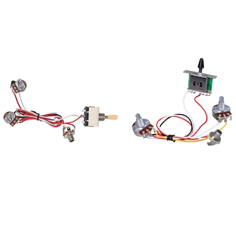 

Комплект жгутов для гитары, 2 шт., переключатель с тремя лезвиями, 1V1T, 500K, для электрогитары