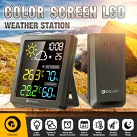wireless digital automatic radio control weather forecast station temperature humidity meter with hygrometer thermometer sensor