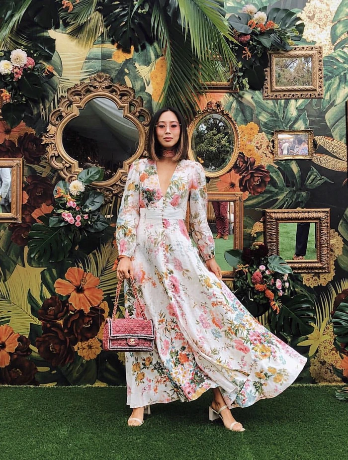 Smthma осенне-зимнее модное Розовое Кружевное лоскутное платье для женщин с v-образным вырезом и расклешенными рукавами с высокой талией, подиумные платья
