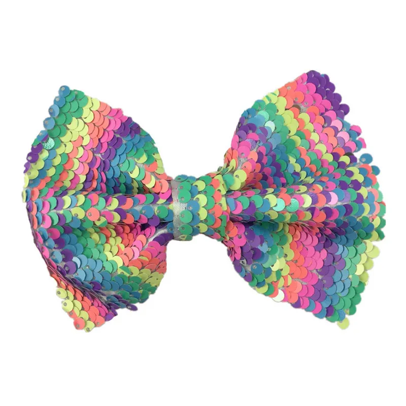 

20pcs/Lot 20 Colors U Pick 5 inch Reversible Shiny Metallic Sequin Bow For Kids Headband Girls Hair Bow Boutique DIY Accessories