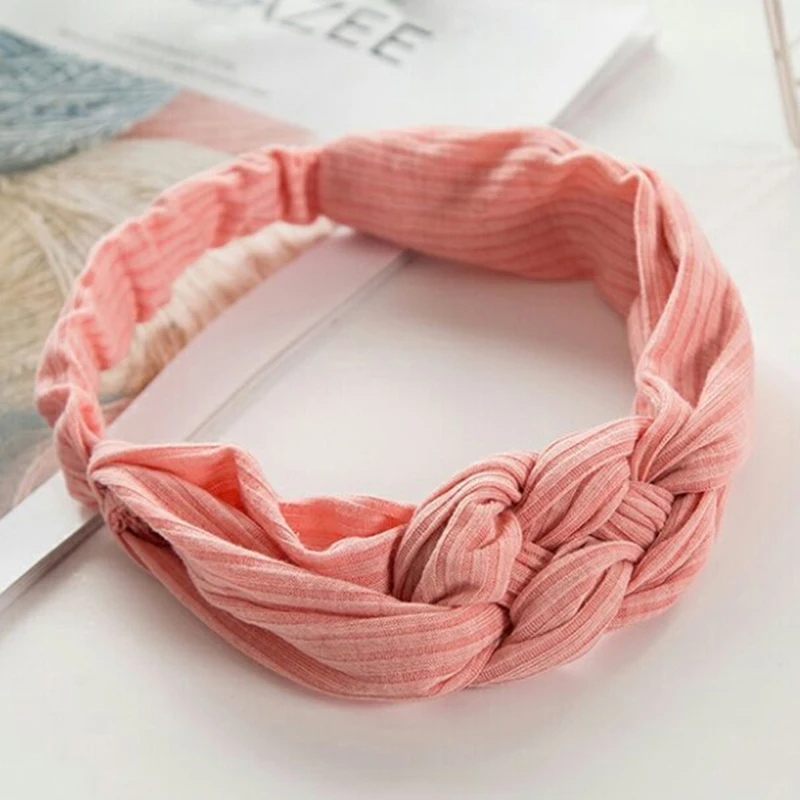 

Women Girls Hair Fashion Knot Headband Turban Headwrap Braid Hairband Twist Cotton Elastic Head Band Bandage Hair Accessories