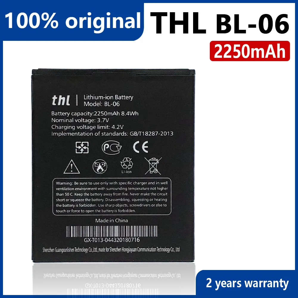 

100% Original 2250mAh BL-06 Phone Battery For THL BL-06 High quality Batteries With Tracking Number