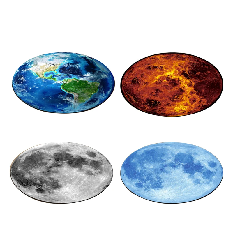 

Children's Room Decoration Carpet Earth Moon Round Carpet Planet Carpet Modern Living Room Decoration Floor Mat