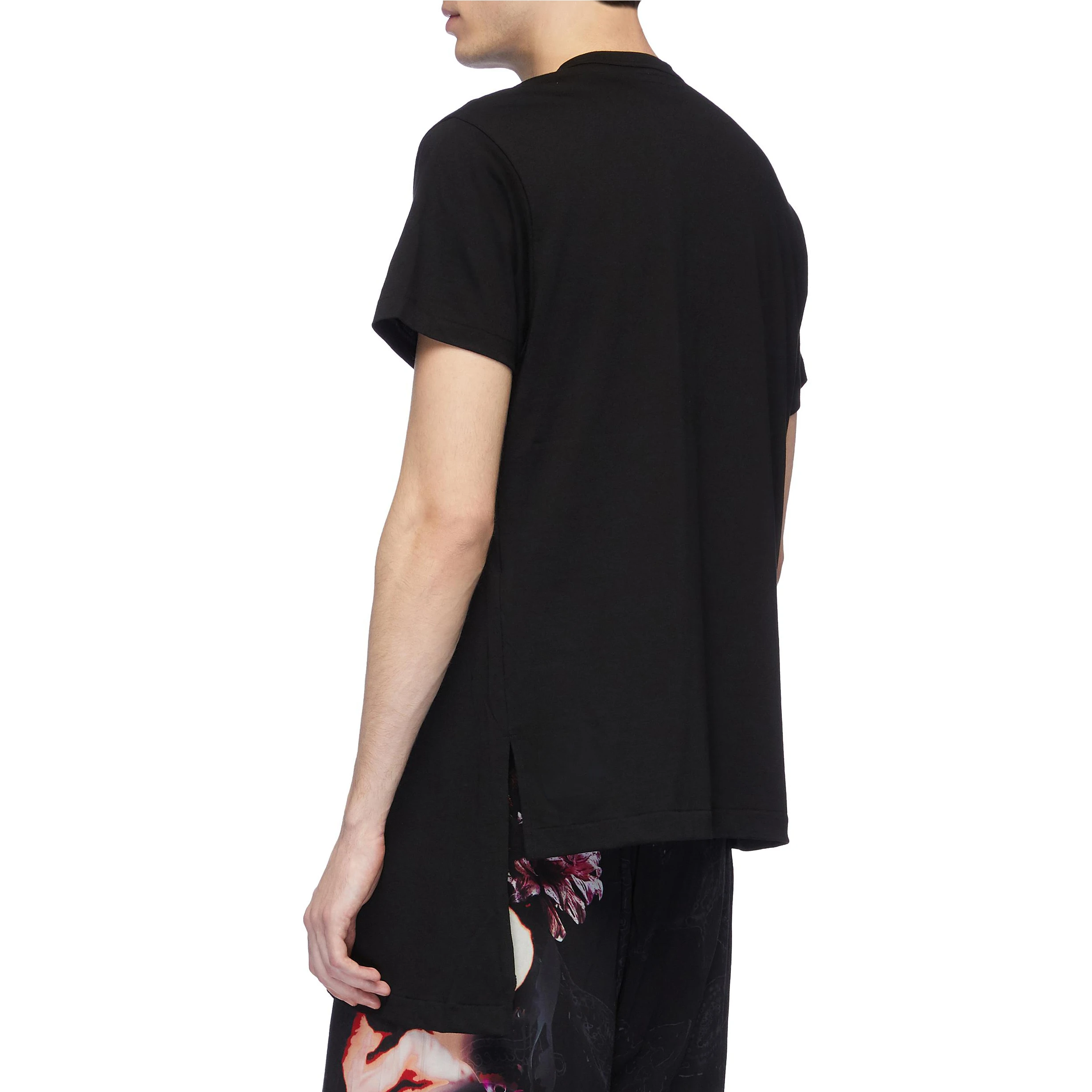 Мужская одежда Парикмахерская уличная деконструкция Асимметричная футболка