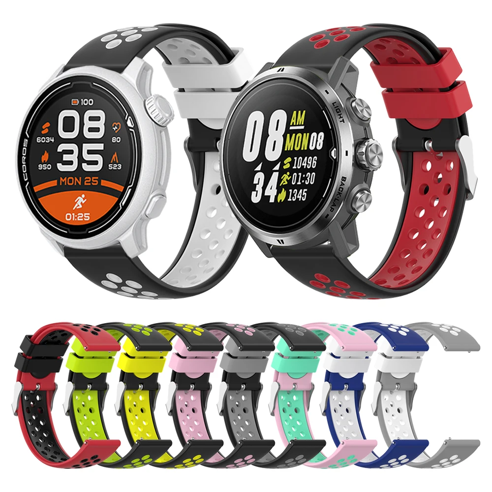 

Colorful Sports Silicone Strap For COROS PACE 2 Smart watch band APEX Pro/46mm 42mm Wristband Bracelet Replacement Watchband