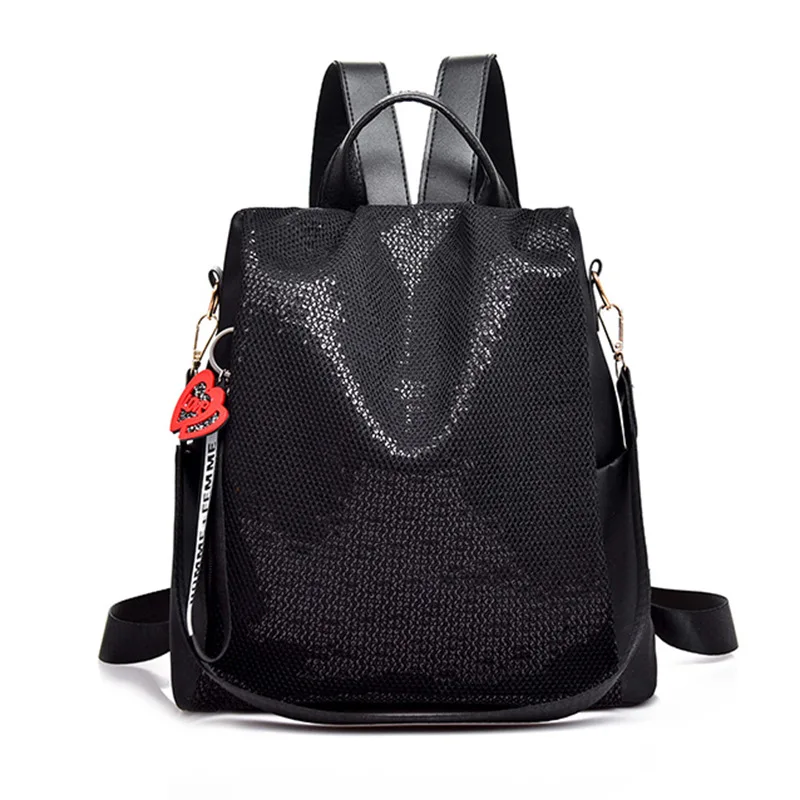 

Free shipping fashion sequins wild fashion simple drawstring oxford backpack lightweight student backpack school bag female